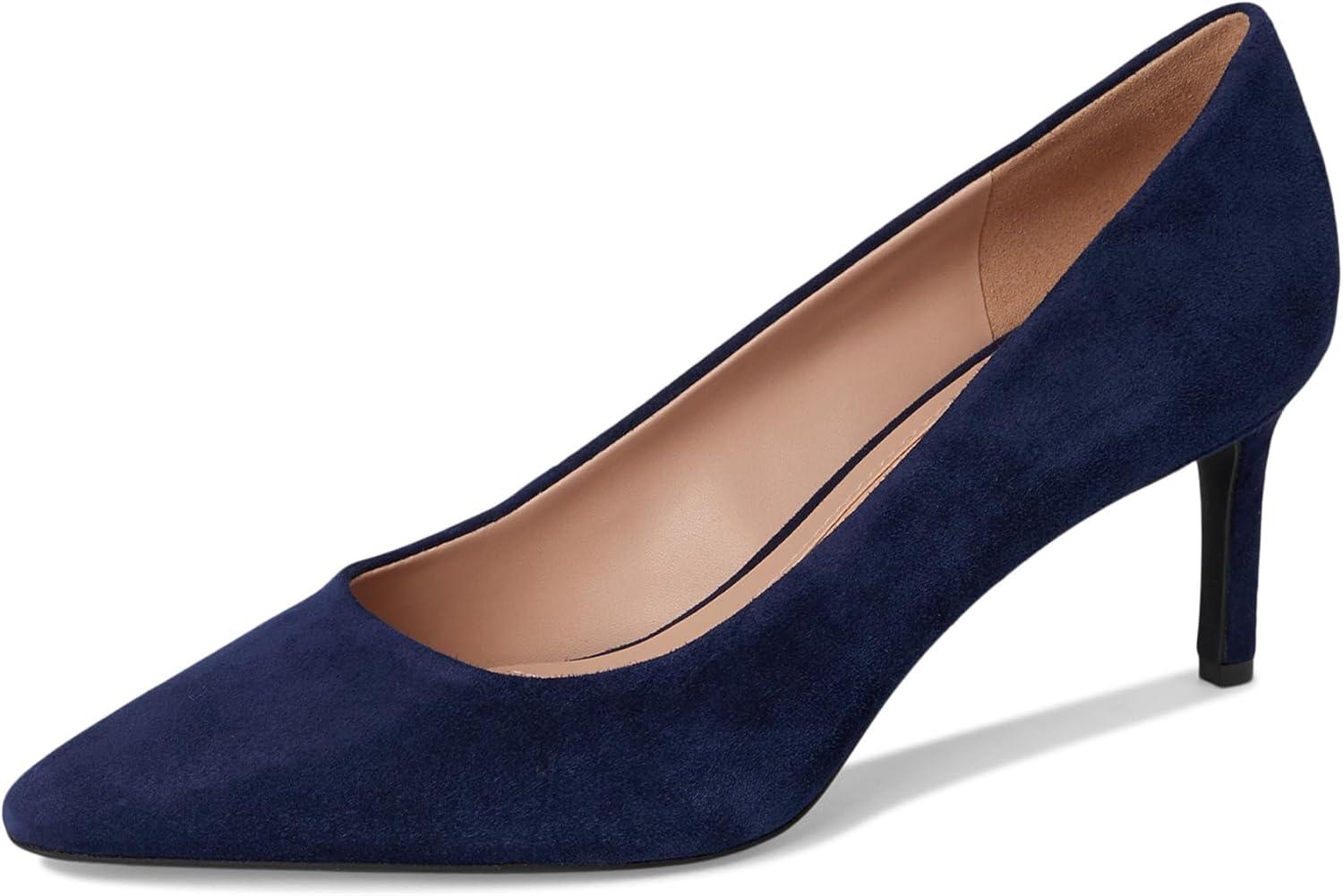 imageCole Haan Womens 65mm High Heel Goto JaneyMidnight Moon SuedeRaven