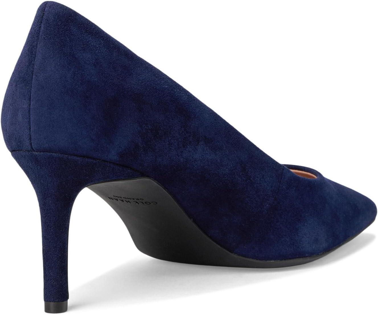 imageCole Haan Womens 65mm High Heel Goto JaneyMidnight Moon SuedeRaven