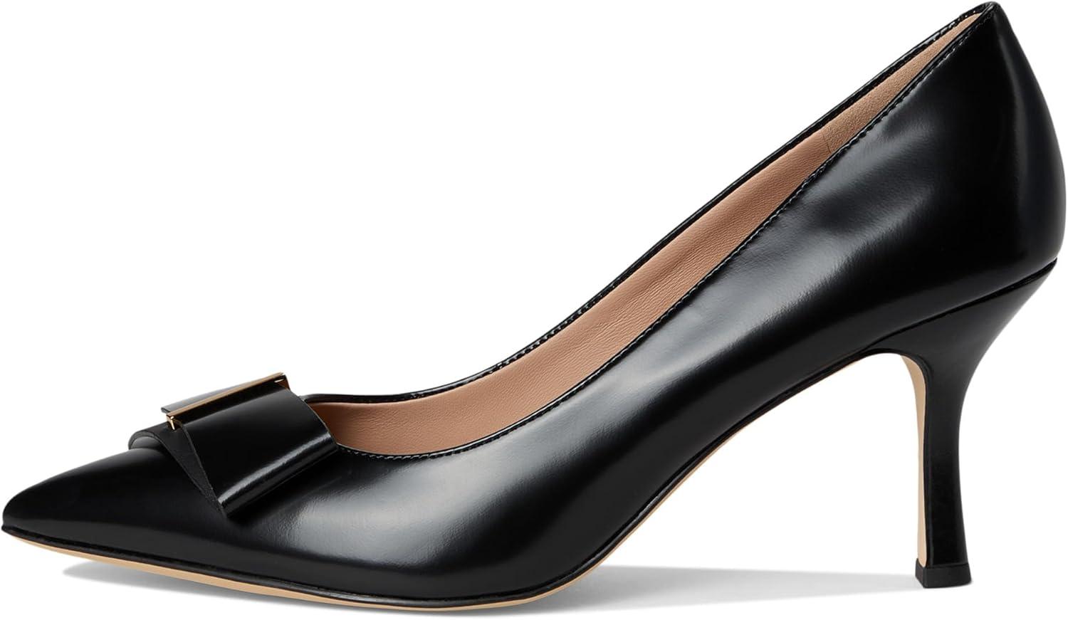 imageCole Haan Womens 75mm High Heel Felicia BowBlack Box Ltr