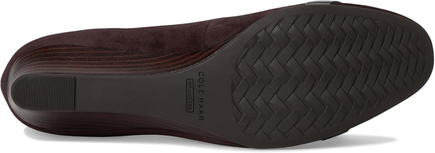 imageCole Haan Womens MaltaDark Chocolate SuedeBlack Patent Leather