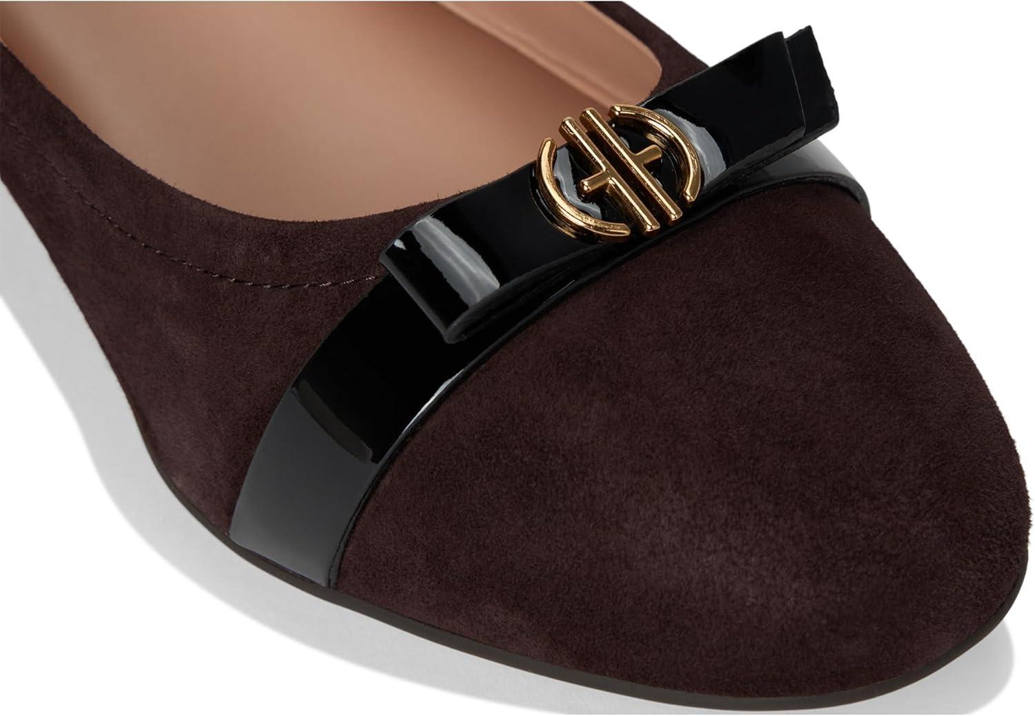 imageCole Haan Womens MaltaDark Chocolate SuedeBlack Patent Leather