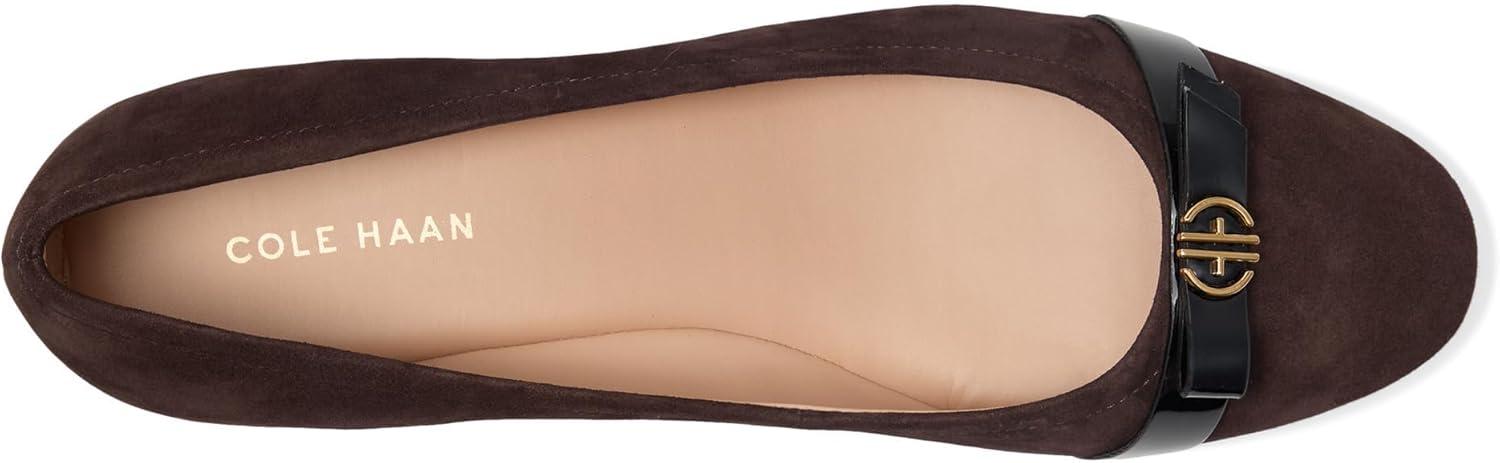 imageCole Haan Womens MaltaDark Chocolate SuedeBlack Patent Leather