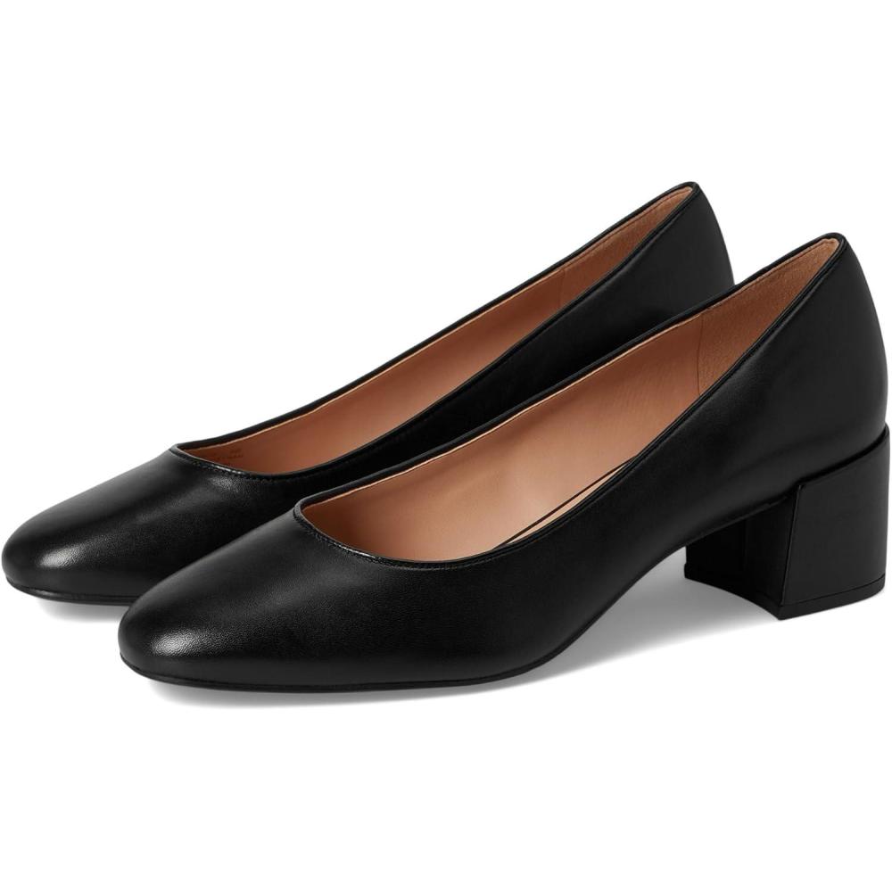 imageCole Haan Womens 45mm High Heel Goto Shayla Block HeelBlack Leather