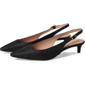 Cole Haan Womens 35mm High Heel Go-to Jocelyn Slingback(Black Glitter Mesh)