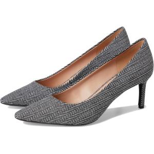 Cole Haan Womens 65mm High Heel Go-to Janey(White/Bk Herringbone)