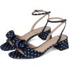 Navy/White Polka Dot Satin