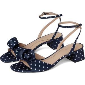 Cole Haan womens Florette Block Heel(Navy/White Polka Dot Satin)