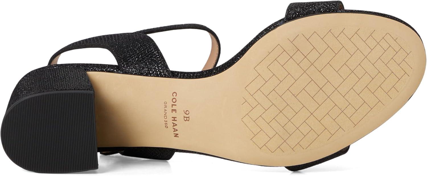 imageCole Haan Womens Josie Block Heel SandalBlack Glitter Mesh