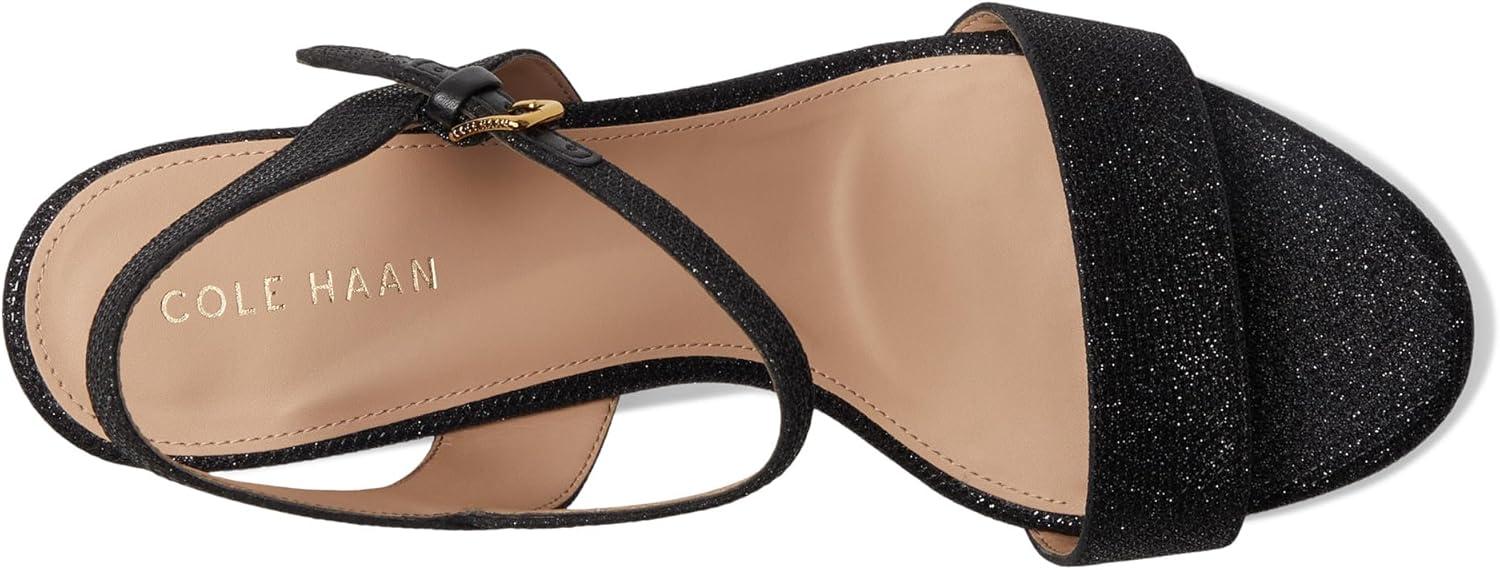 imageCole Haan Womens Josie Block Heel SandalBlack Glitter Mesh