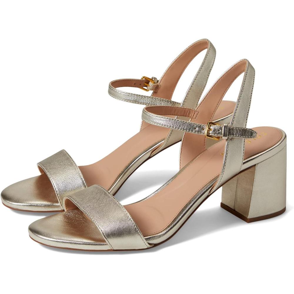 imageCole Haan Womens Josie Block Heel SandalGold Leather