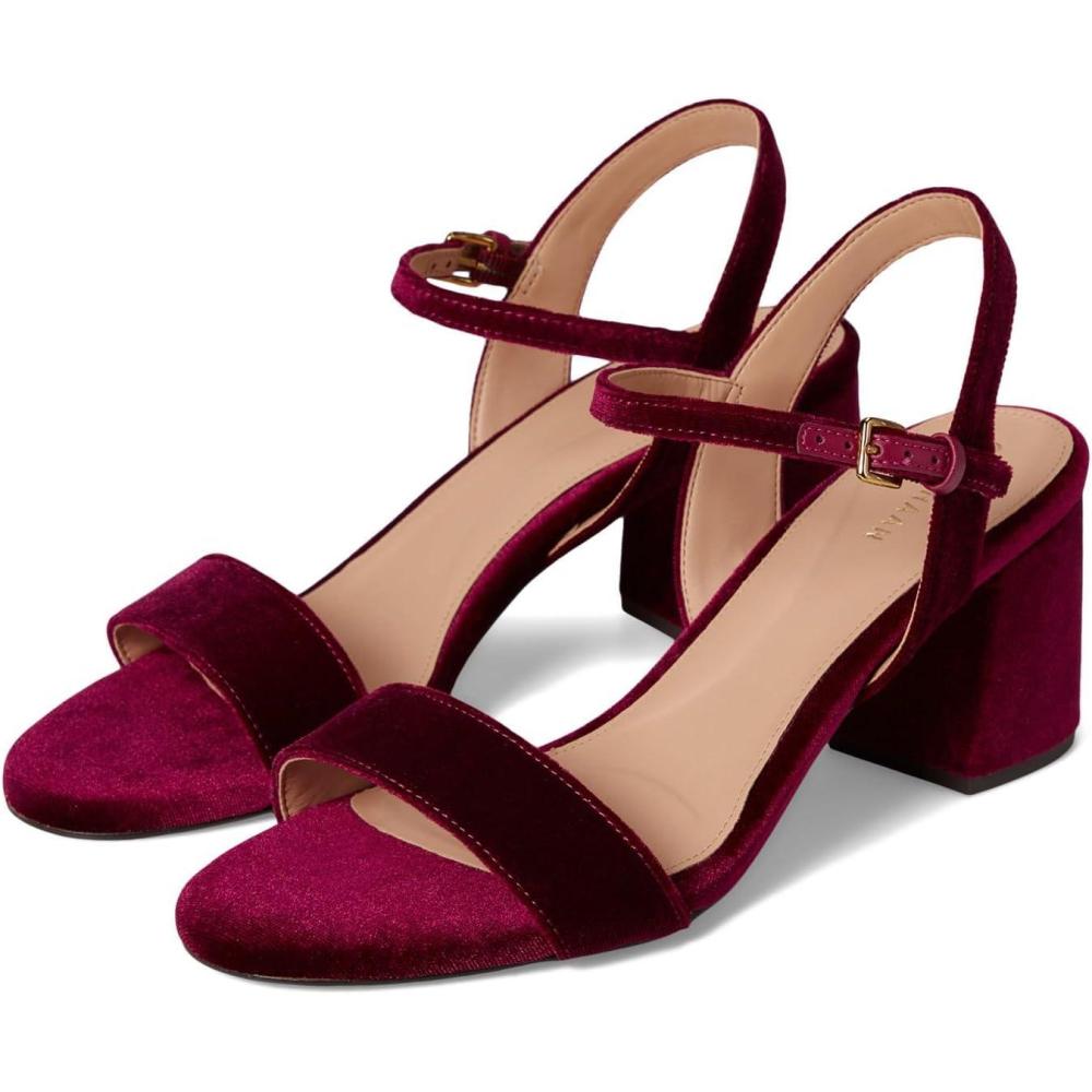 imageCole Haan Womens Josie Block Heel SandalWine Velvet