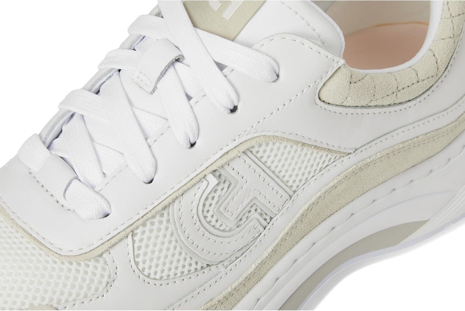 imageCole Haan Womens Grandpro Eleeana RunnerWhite LtrSilver Birch SdeWhite Mesh