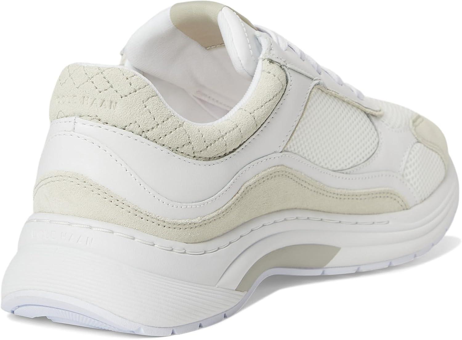 imageCole Haan Womens Grandpro Eleeana RunnerWhite LtrSilver Birch SdeWhite Mesh