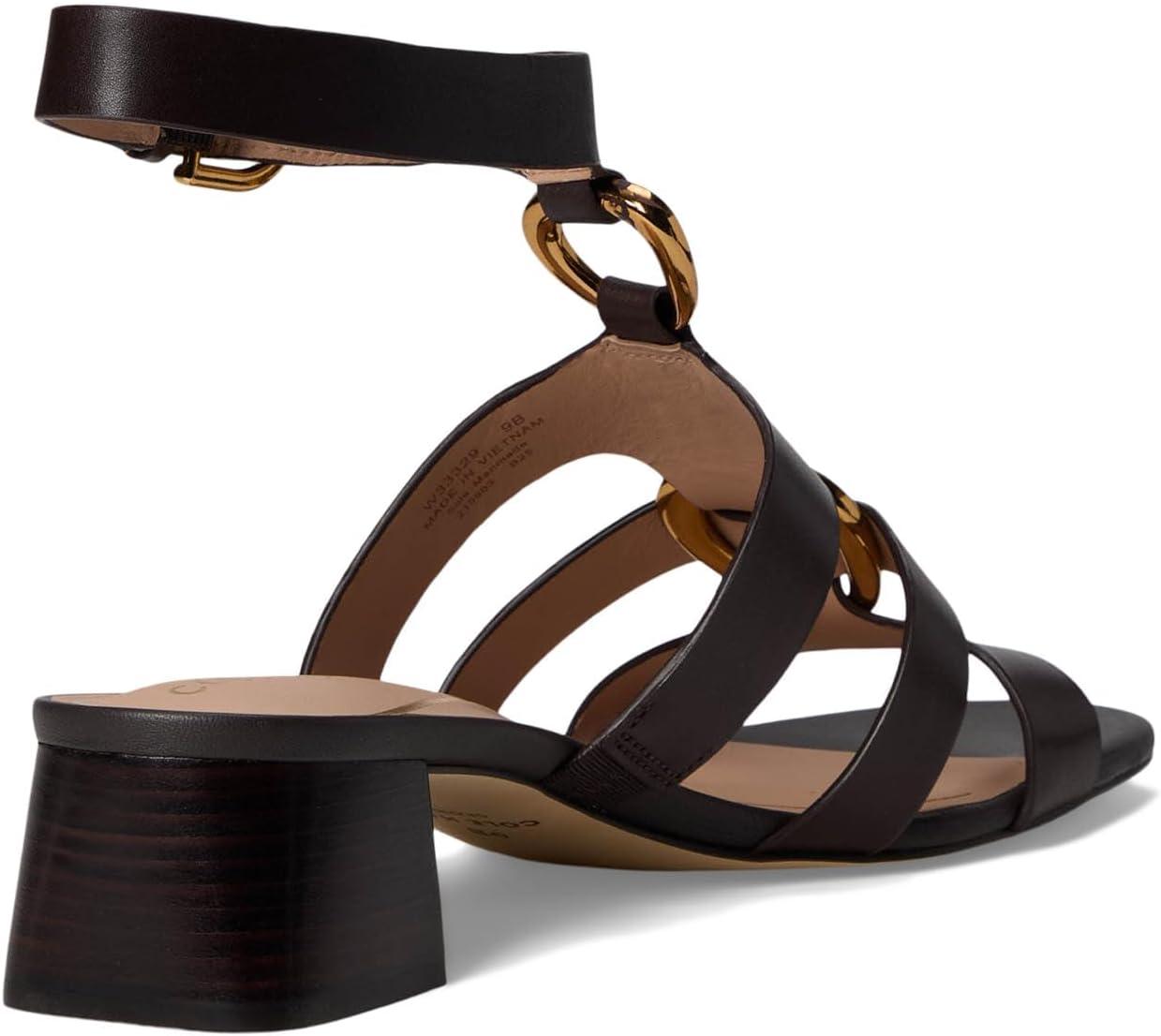 imageCole Haan Womens Lyanna Link Ankle StrapCh Dk Chocolate Ltr