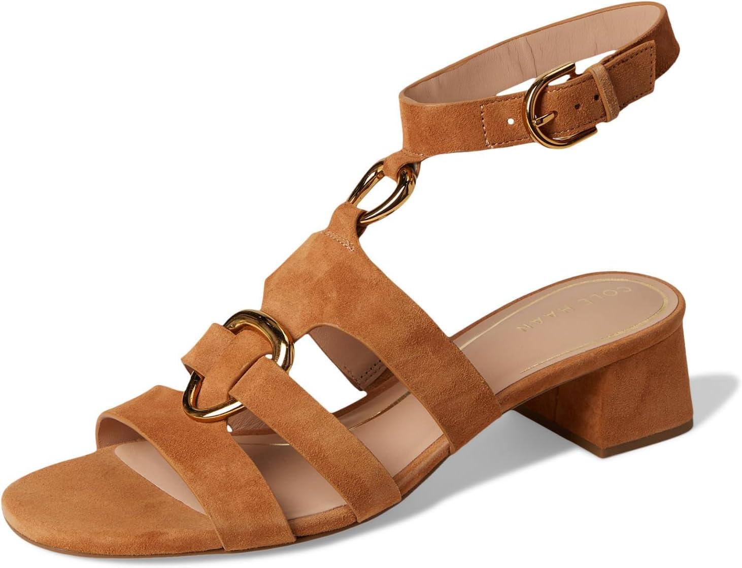 imageCole Haan Womens Lyanna Link Ankle StrapDk Caramel Sde