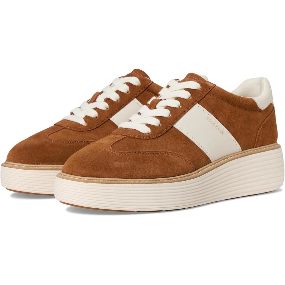 imageCole Haan Womens Originalgrand Max PlatformCh Tobacco SuedeIvory