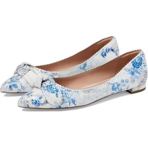 Cole Haan Women’s Bellport Bow Flat Ballet(Peacock Print Ltr)