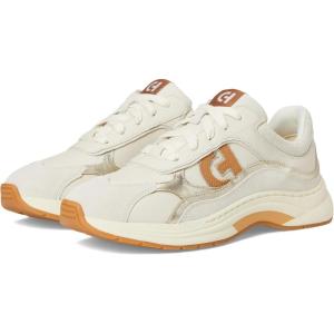 Cole Haan Womens Grandpro Eleeana Runner(Ivory/Suede/Gold Metallic/Biscuit/Ivory)