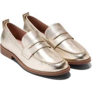 Cole Haan Women’s Stassi Penny Loafer(Soft Gold Leather)