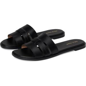 Cole Haan womens Flynn Slotted Slide(Black Leather)