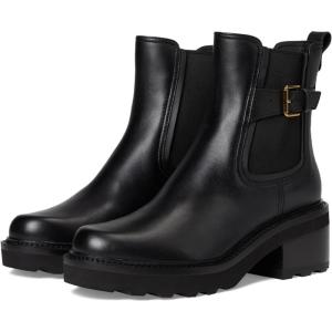 Cole Haan womens Shibley Waterproof Lug Buckle Chelsea(Black Leather)