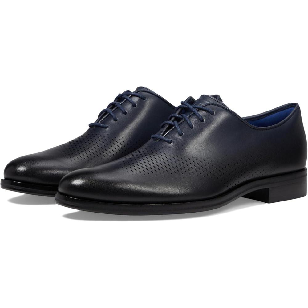 imageCole Haan Mens Washington Grand Laser Oxford ShoesMarine Blue GradientBlack