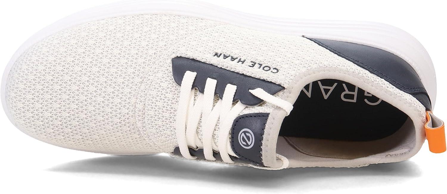 imageCole Haan Mens Grandsport Journey Knit SneakersOptic WhiteOmbre Blue