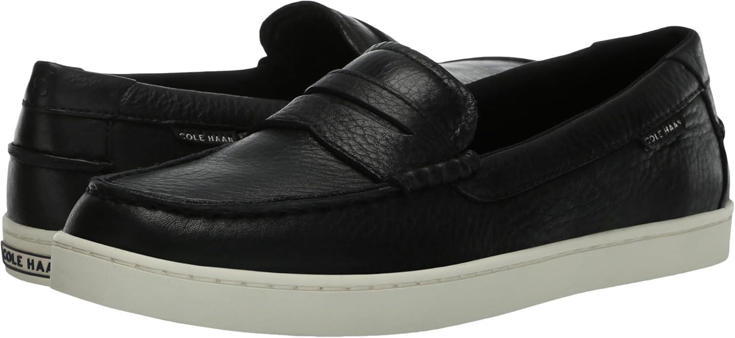 imageCole Haan Mens Nantucket LoafersBlack Pebbled LeatherIvory
