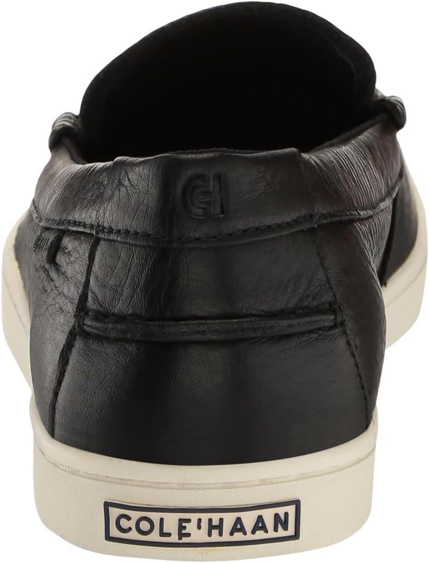 imageCole Haan Mens Nantucket LoafersBlack Pebbled LeatherIvory