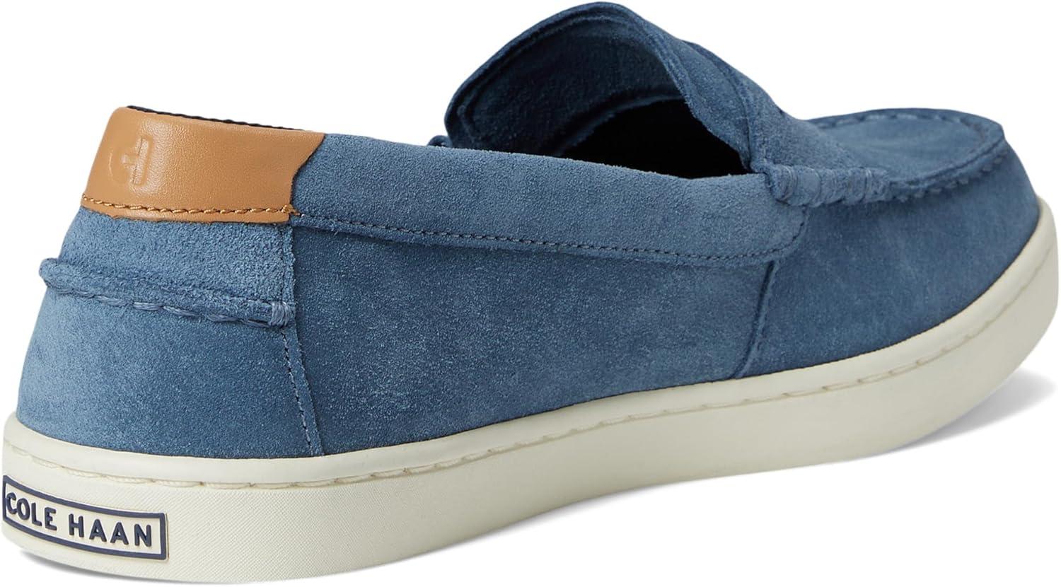 imageCole Haan Mens Nantucket LoafersChina Blue SuedeBiscuitIvory