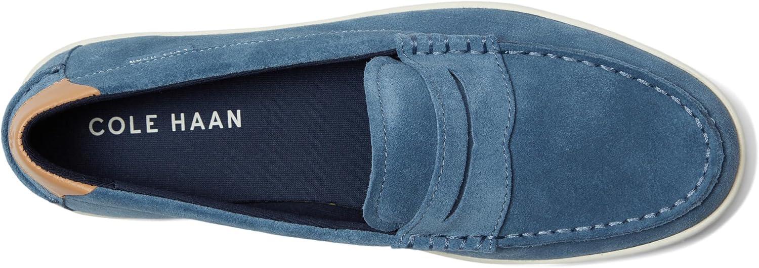 imageCole Haan Mens Nantucket LoafersChina Blue SuedeBiscuitIvory