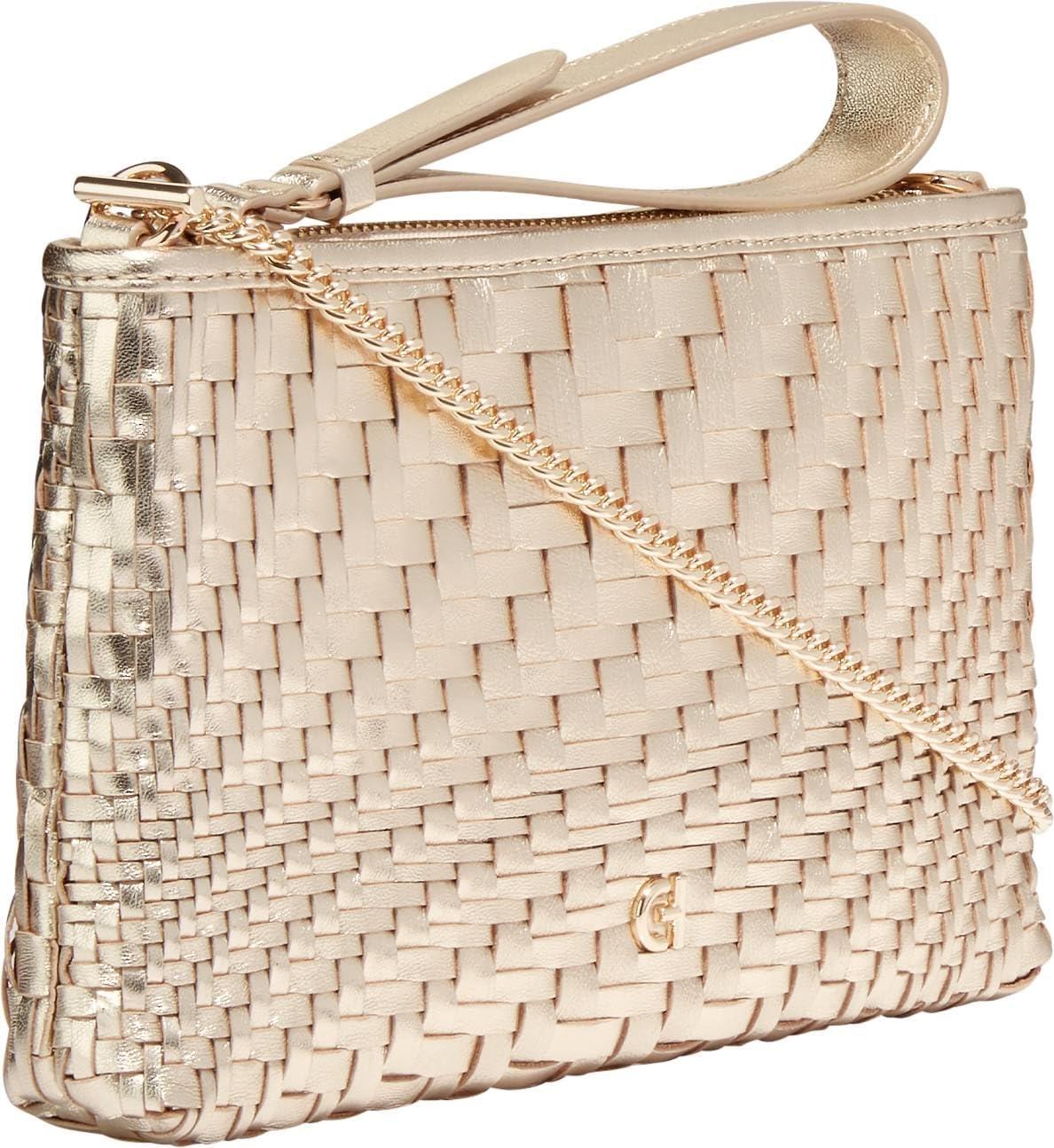 imageCole Haan Womens Essential Woven PouchGenevieve Weave Gold