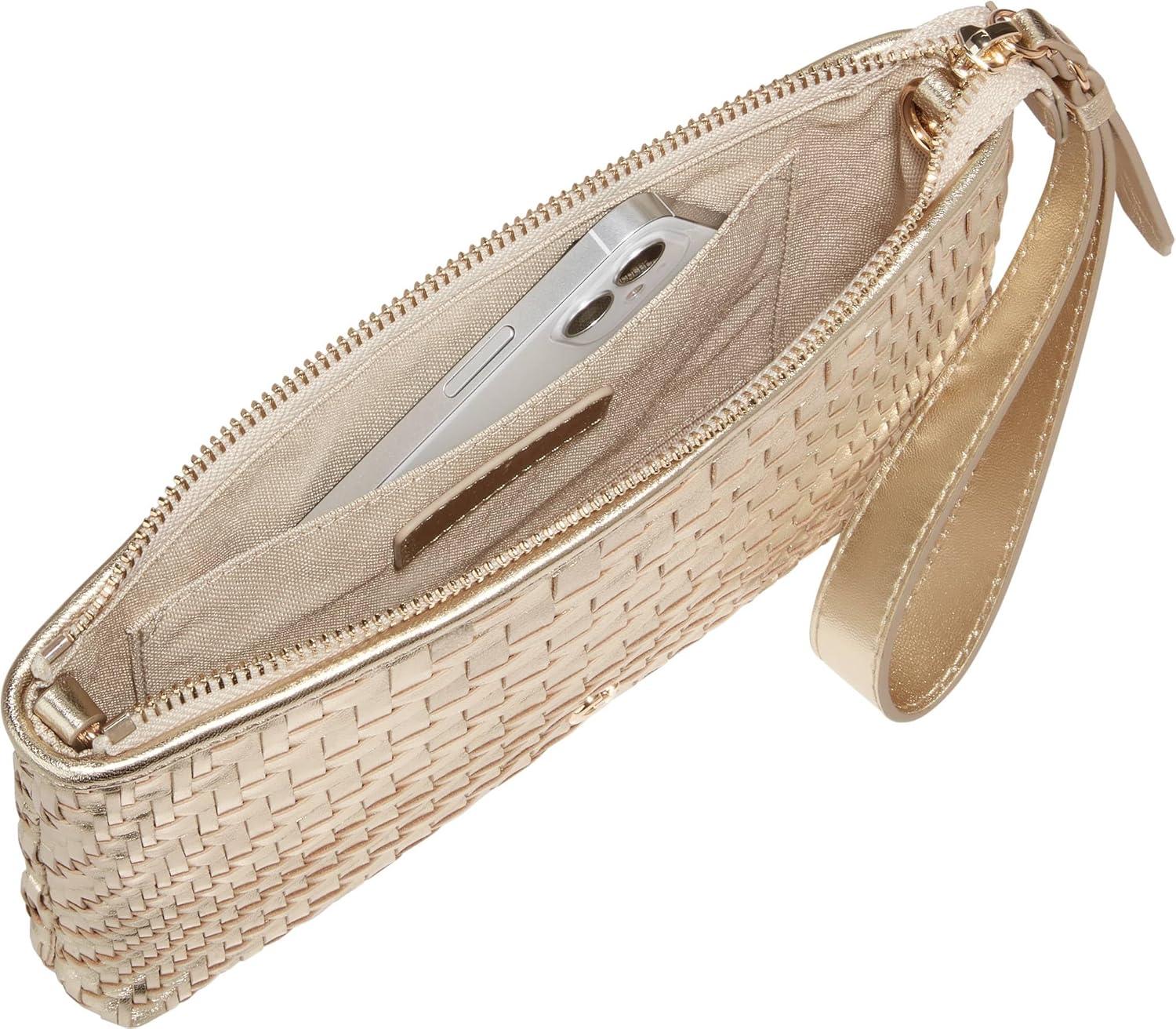 imageCole Haan Womens Essential Woven PouchGenevieve Weave Gold