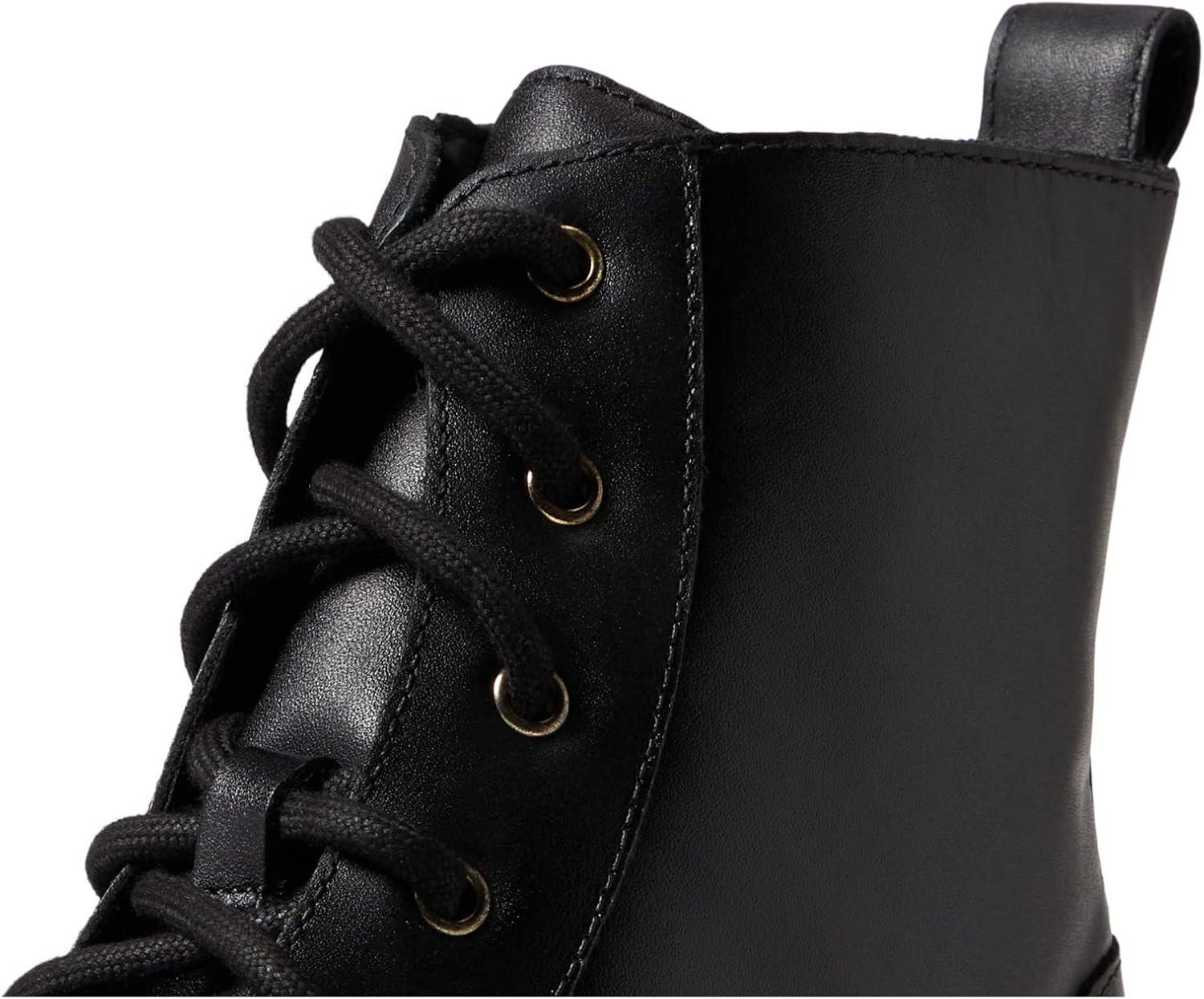 imageCole Haan womens Camea Water Proof Combat BootCombat BootBlack Leather Waterproof