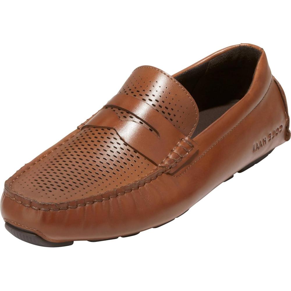 imageCole Haan Mens Grand Laser Penny Driving Style LoaferBritish TanJava