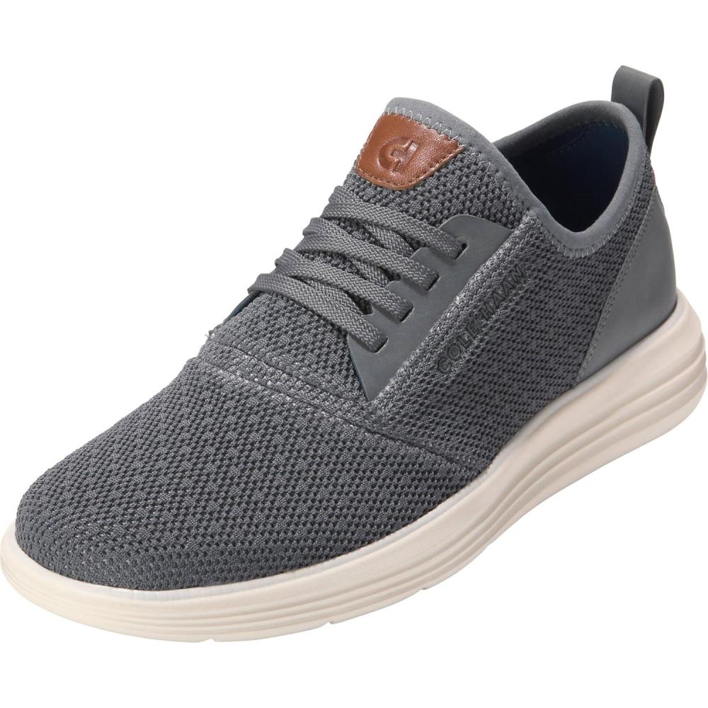 imageCole Haan Mens Grandsport Journey Knit SneakersSea StoneLava Smoke