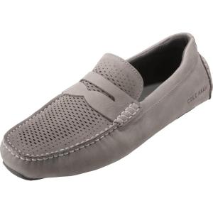 Cole Haan Men’s Grand Laser Penny Driving Style Loafer(December Sky Nubuck/Blueberry)