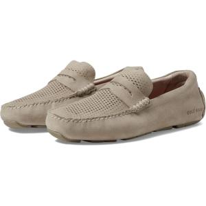 Cole Haan Men’s Grand Laser Penny Driving Style Loafer(Sesame Suede/Dune)
