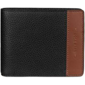Cole Haan Men’s Leather Everyday Bifold RFID Wallet(Black/Tan)