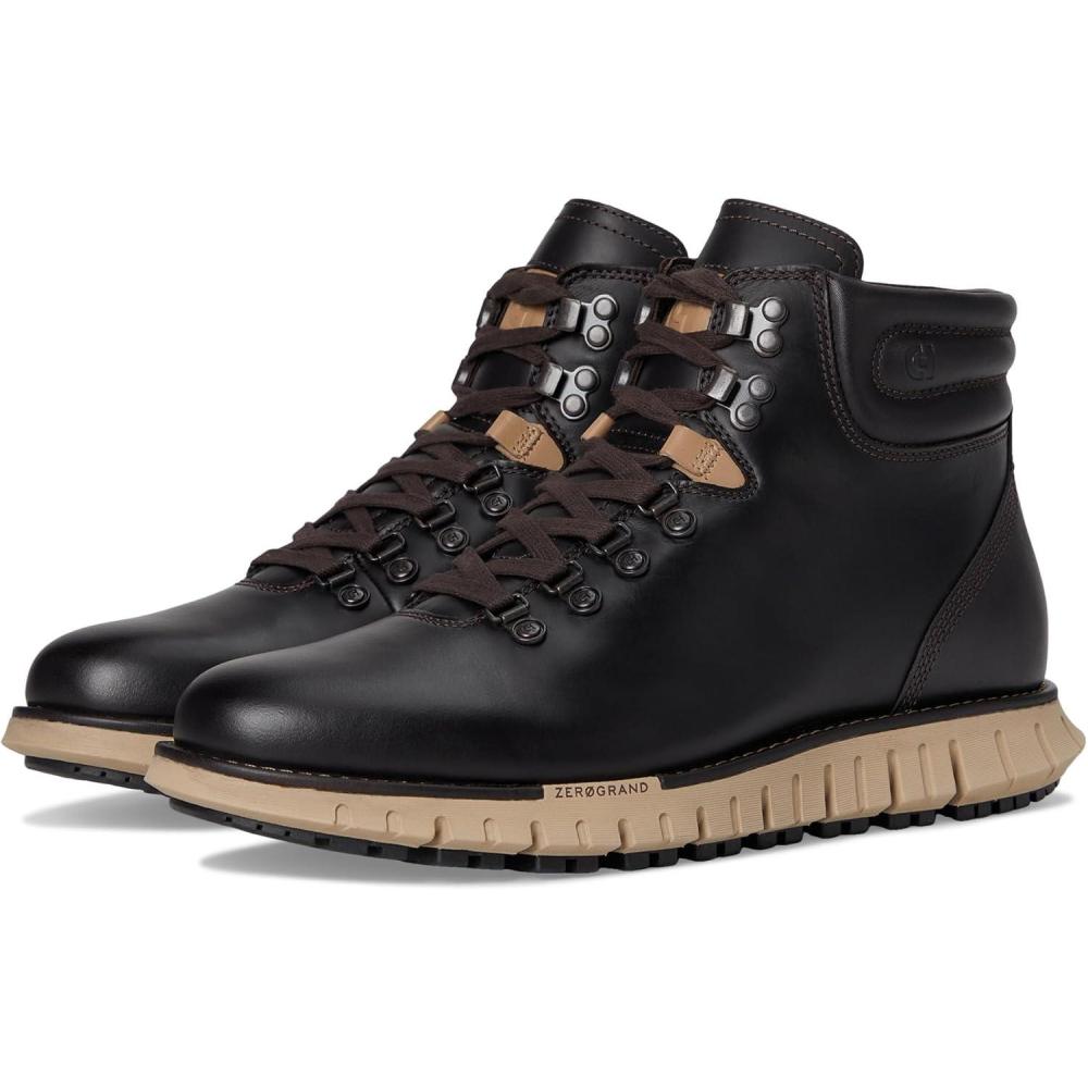 imageCole Haan Mens Zerogrand Remastered Hiking BootsDark ChocolateBlack