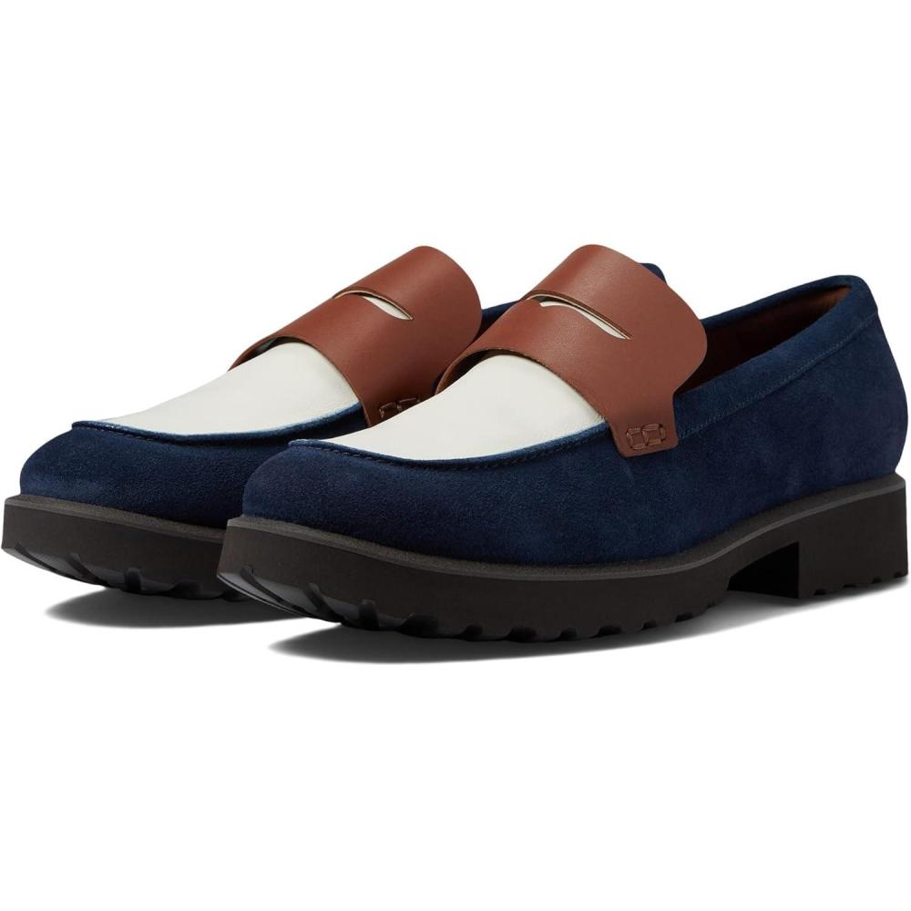 imageCole Haan Womens Geneva LoafersNavy Blazer SuedeMilky BlueUltimate Gray