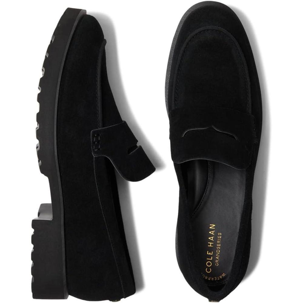 imageCole Haan Womens Geneva LoafersWp Black Suede