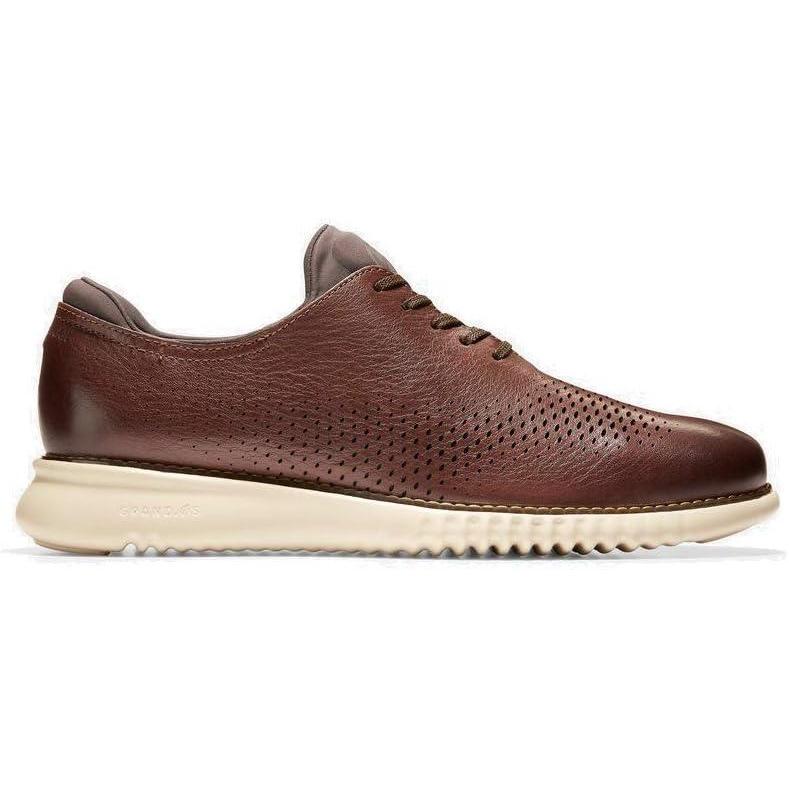 imageCole Haan Mens 2Zerogrand Laser Cut Wingtip OxfordChestnutCement