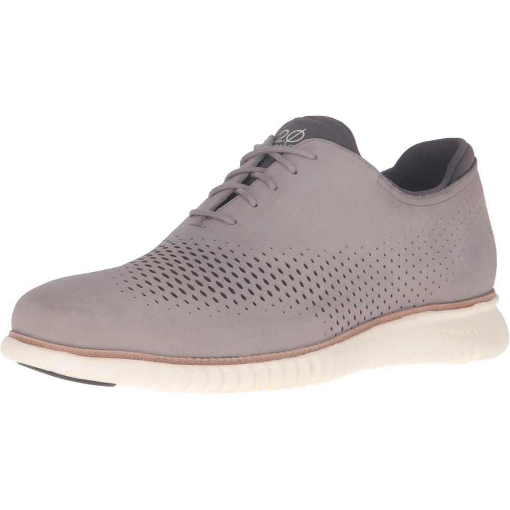 imageCole Haan Mens 2Zerogrand Laser Cut Wingtip OxfordIronstone Nubuck