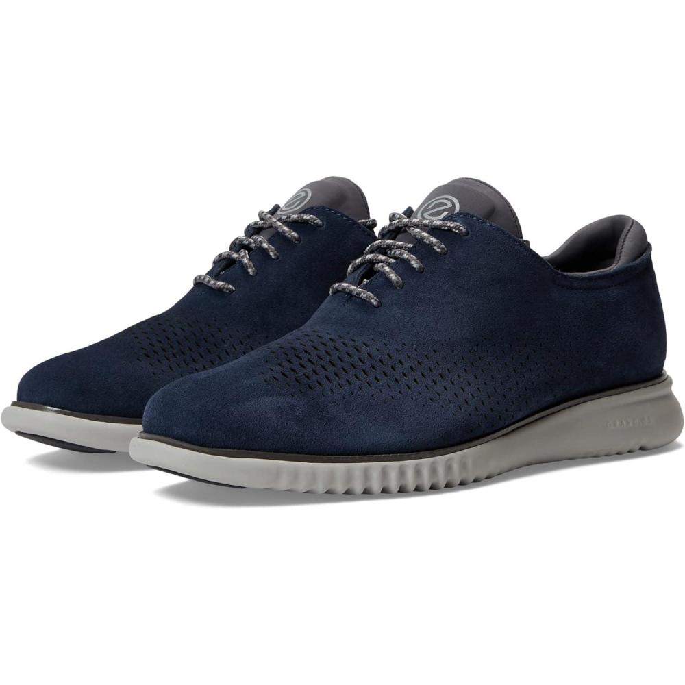 imageCole Haan Mens 2Zerogrand Laser Cut Wingtip OxfordNavy BlazerHarbor Mistt
