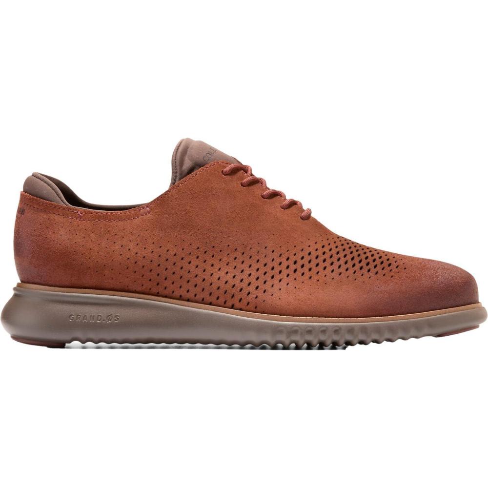 imageCole Haan Mens 2Zerogrand Laser Cut Wingtip OxfordScotch SuedeLava