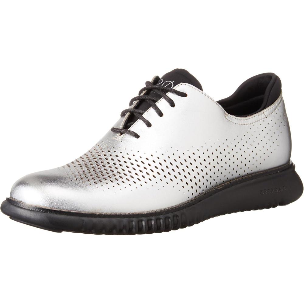 imageCole Haan Mens 2Zerogrand Laser Cut Wingtip OxfordSilver Energy