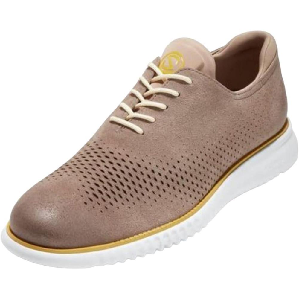 imageCole Haan Mens 2Zerogrand Laser Cut Wingtip OxfordWarm Stucco Suede