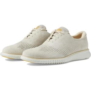 Cole Haan Men’s 2.Zerogrand Laser Cut Wingtip Oxford(Angora/Silver Birch)