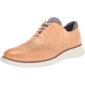 Cole Haan Men’s 2.Zerogrand Laser Cut Wingtip Oxford(Barely Beige/City Skyline)